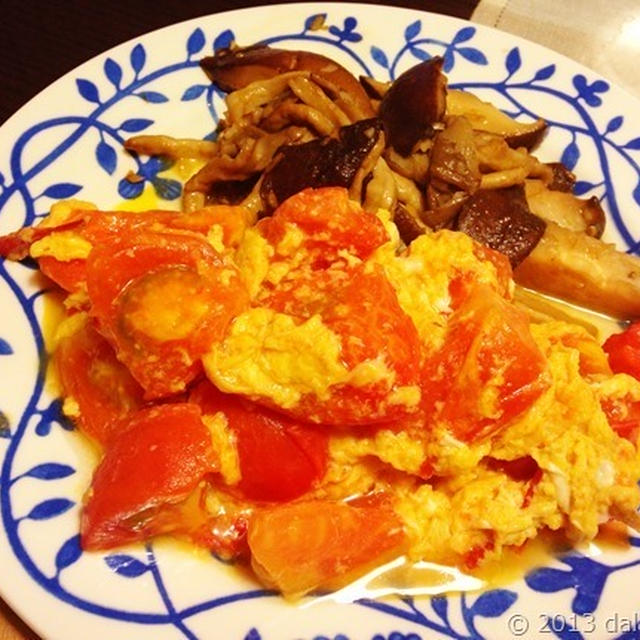 ふわとろジューシーなトマトと卵の中華風炒めもの