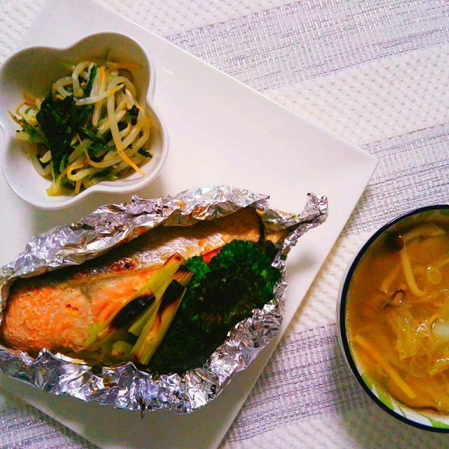 鮭のホイル焼きでライザップご飯