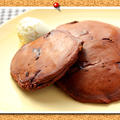 バレンタインレシピ♪ チョコとくるみのパンケーキ。