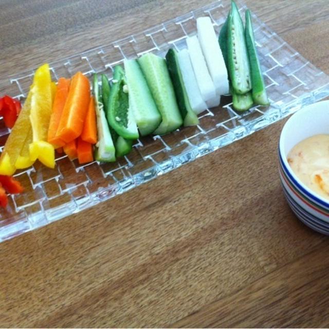 夏野菜スティック　スィートチリマヨネーズ