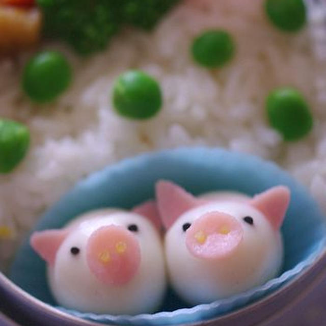 ウズラの豚さん弁当