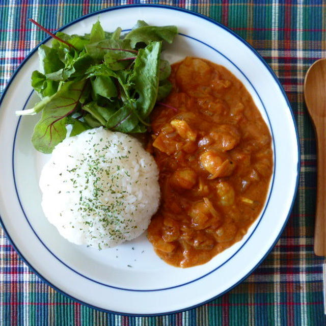 海老と貝柱のヨーグルトトマトカレー