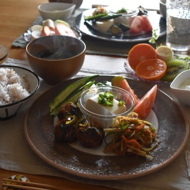 泊まりにきた日の朝ごはん♪…嬉しいご報告。