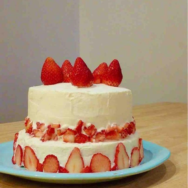 夫の誕生日ケーキは次女と合作！