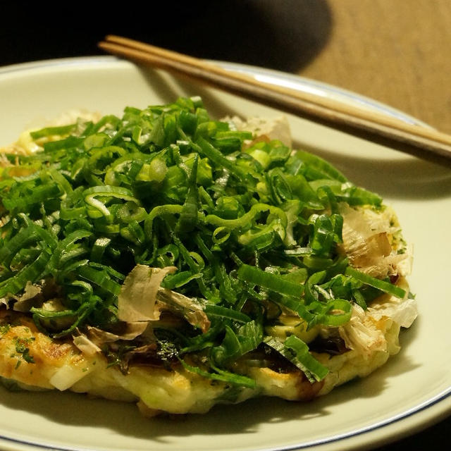 葉玉ねぎのお好み焼き