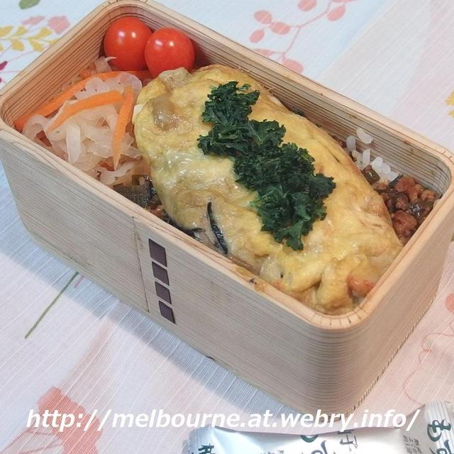 自然体がすてき♪♪　　-お弁当は　オムレツのっけ弁当-
