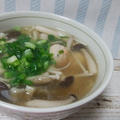 鶏団子ときのこ汁からの～オートミール雑炊
