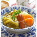 圧力鍋であっという間にとろっとろ～ポカポカ野菜スープ　【温め・冷えによるお腹の不調・消化促進】