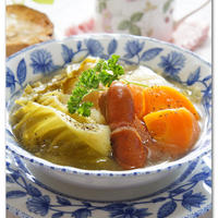 圧力鍋であっという間にとろっとろ～ポカポカ野菜スープ　【温め・冷えによるお腹の不調・消化促進】