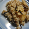 ごぼうの煮汁でおからを煮てみました