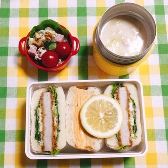 カツサンド・卵焼きサンド弁当・９分割弁当・β―エンドルフィン