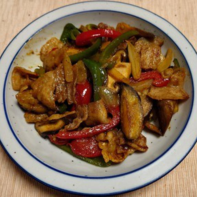 豚肉と野菜のカレー炒め