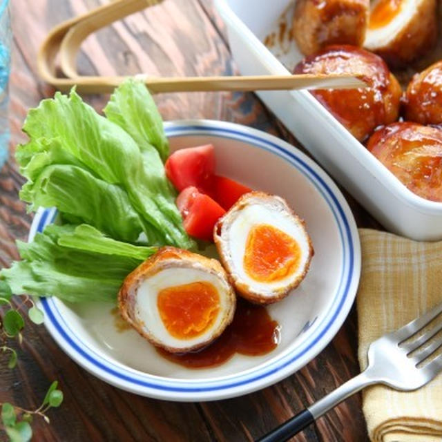 材料4つ！半熟肉巻き卵 #作りおき 
