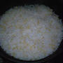 湯立てで白米（９４９）。。。北海道石狩平野砂川産特別栽培米ゆめぴりか・白米（あいざわ米店）と茨城県産うまかっぺコシヒカリ玄米・新米（あいざわ米店）