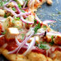 Chicken Pizza with Curried Tomato Sauceカレー風味トマトソースのチキンピザ
