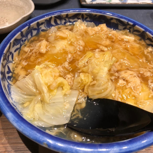 蒸し白菜のホタテ餡掛け