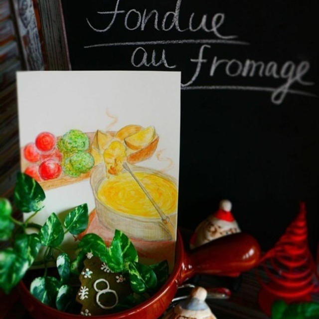 2014＊Xmas Advent calendar＊Dec.8＊チーズフォンデュ