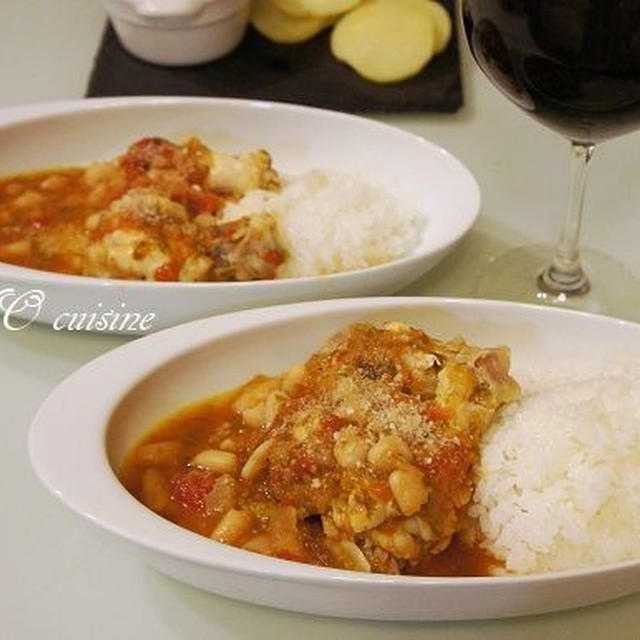 フライパンひとつで煮込み料理☆鶏手羽元と白いんげん豆のトマト煮込み☆そして2016ベリースモールピースのジグソーパズルのその後。