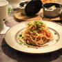 パパッと作った「たらこスパゲティー」も、うつわのおかげで豪華になった夜ごはん