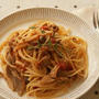 パスタweek♪～豚肉ときのこのあっさりトマトスパゲティ