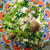 豆苗とくずし豆腐の温サラダ