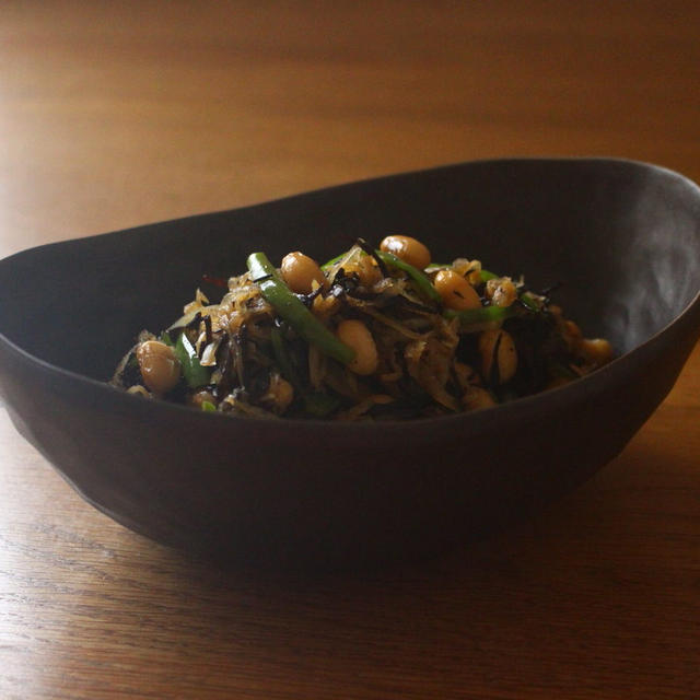 切り干し大根とひじきと大豆の煮物