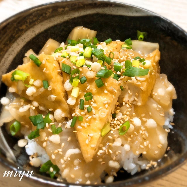 ヘルシー！厚揚げの餡掛け丼