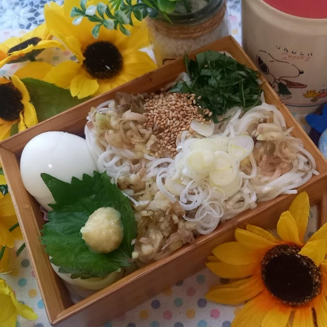 薬味たっぷり爽やかそうめん弁当〖麺弁当〗  #平日お昼ご飯はお弁当or外食