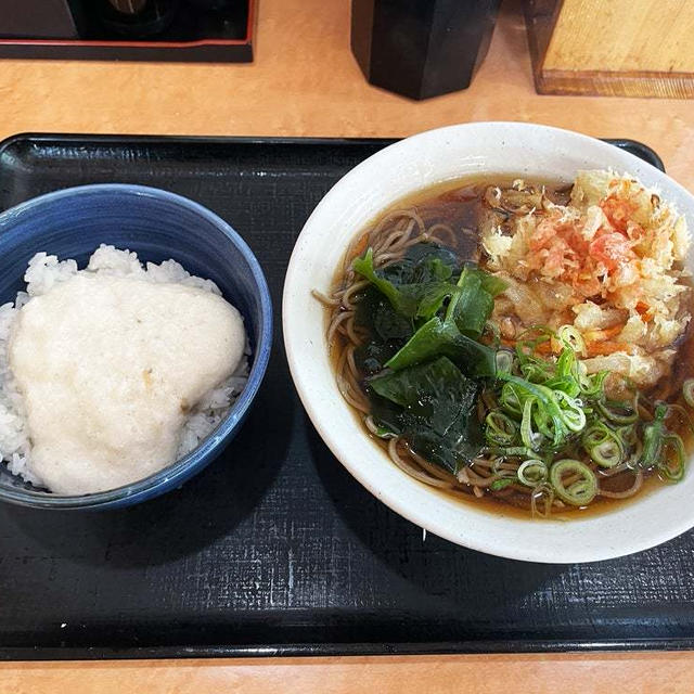 朝かき揚げそばとろろご飯の朝そばセットを食べてみた（番外編）〜そば処 吉野家〜
