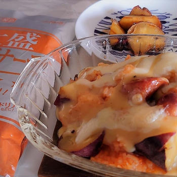 【料理レシピ】業務用カルボナーラで作るサツマイモのドリア