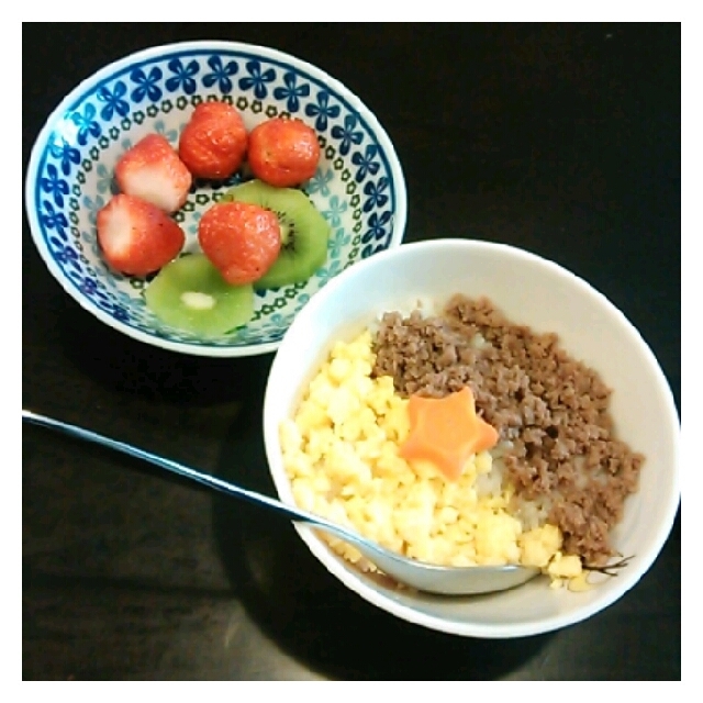 そぼろご飯で朝ごはん～フレンチトーストも♪