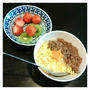 そぼろご飯で朝ごはん～フレンチトーストも♪