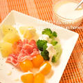 ☆温野菜にお豆腐塩ヨーグルト、クリームチーズの味？