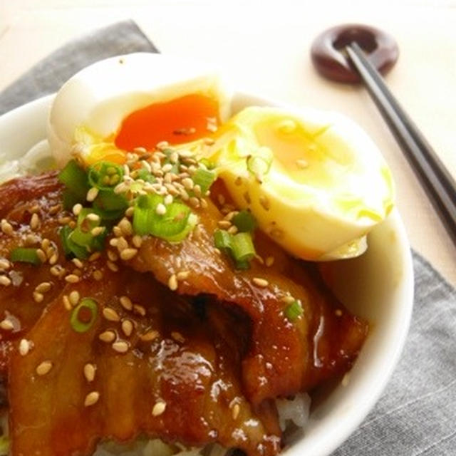 【439kcal】即席♪豚バラ角煮丼♪