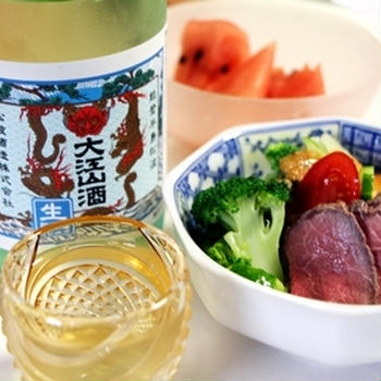暑くなってきたら、冷酒用の純米酒「大江山純米生貯蔵酒」