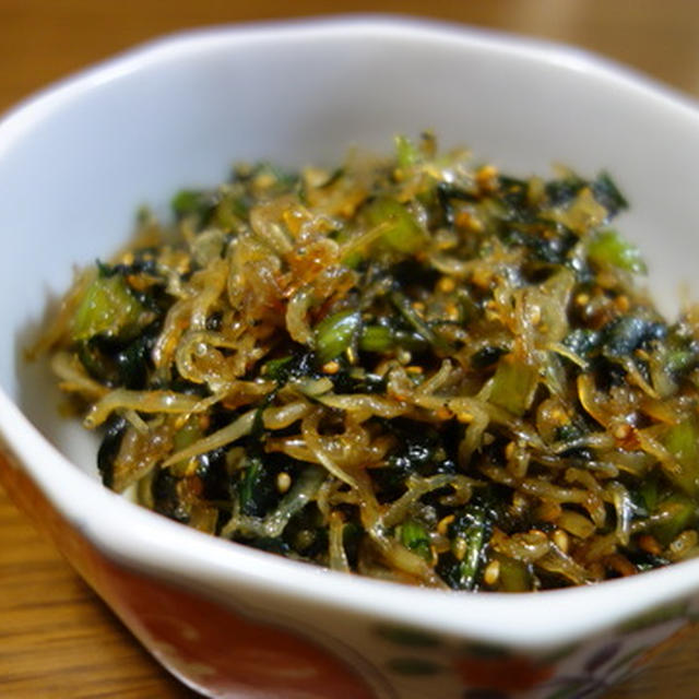 蕪の葉と雑魚炒め これだけでご飯がおかわり♪／おもてなしの下準備