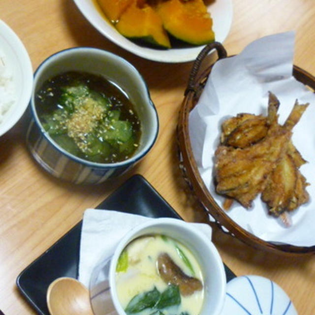 ハタハタの唐揚げ、の晩ご飯。とお知らせ