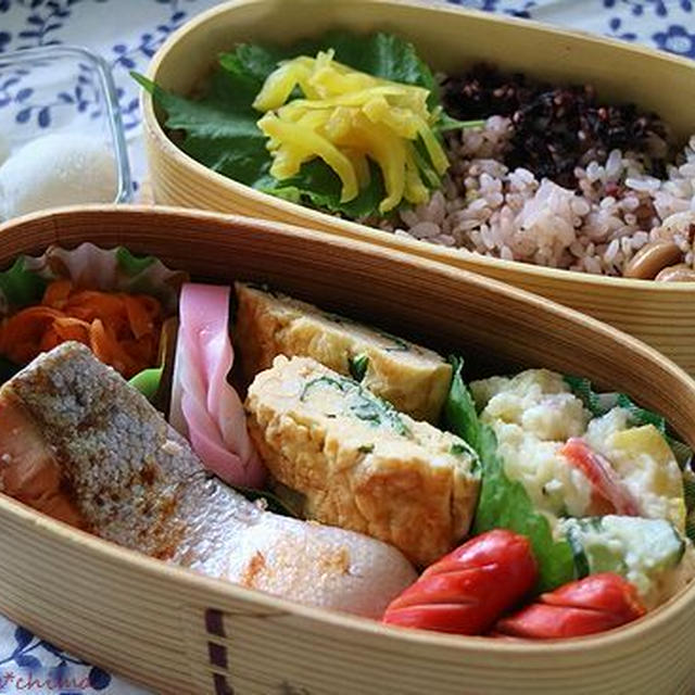 鮭弁と朝ごはん