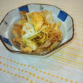 キャベツ、玉子、豚肉の味噌マヨ焼き。