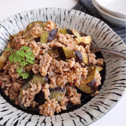 レンジで７分！麻婆茄子風味＊茄子と挽き肉のそぼろ蒸し