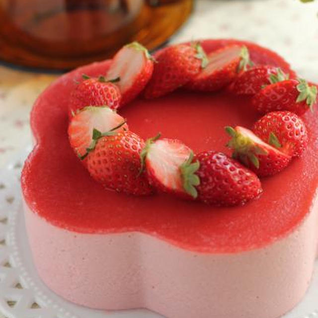 苺のヨーグルトムースケーキ By ぶうちゃんさん レシピブログ 料理ブログのレシピ満載
