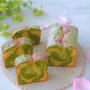 桜チョコと抹茶のマーブルケーキ