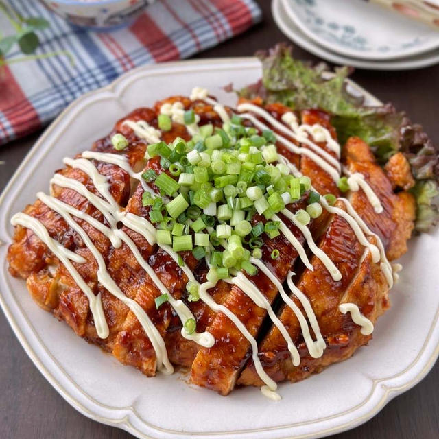 この照りてりたまらん☆鶏むね肉と高野豆腐で作る照り味噌マヨチキン