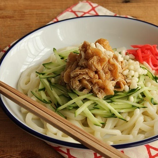 油揚げの甘煮があれば冷やしきつねも簡単に♪