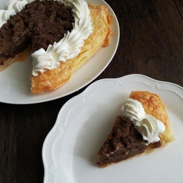 製餡所で買った生つぶあんであんこパイ♪