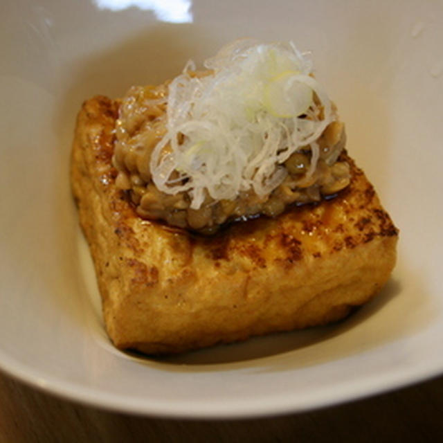 厚揚げの納豆のせ