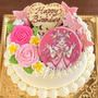 プリキュア20周年記念絵で！キュアドリーム推しのお誕生日ケーキ。