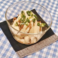 混ぜるだけの『なめたけ冷奴』。
