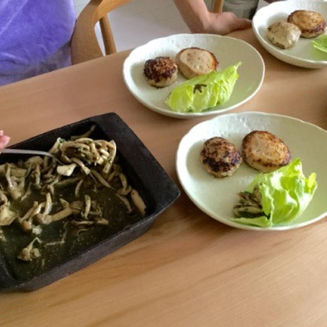 ＊Cooking Cafe 優しいさつま芋のポタージュとハンバーグ2種。＊母のお気に入りの写真。