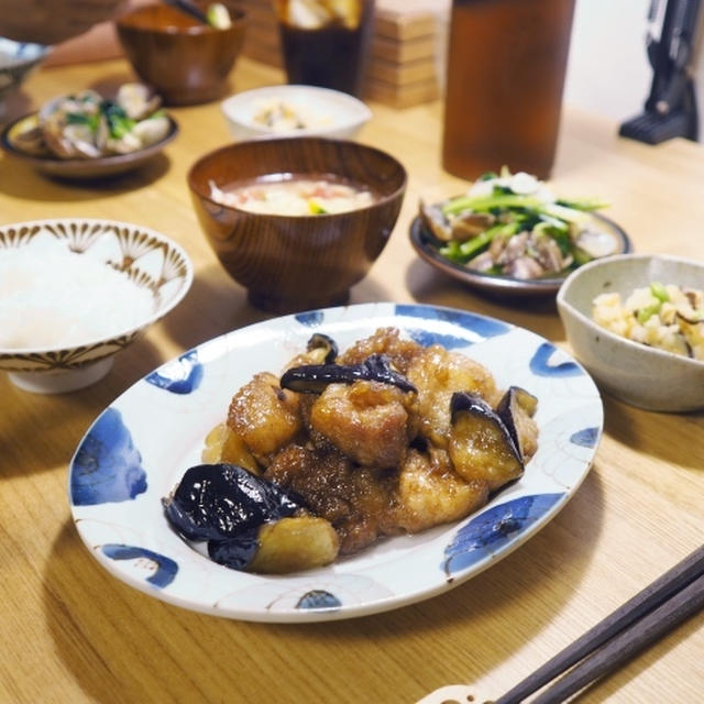 【米油部】なすの黒酢豚ごはん